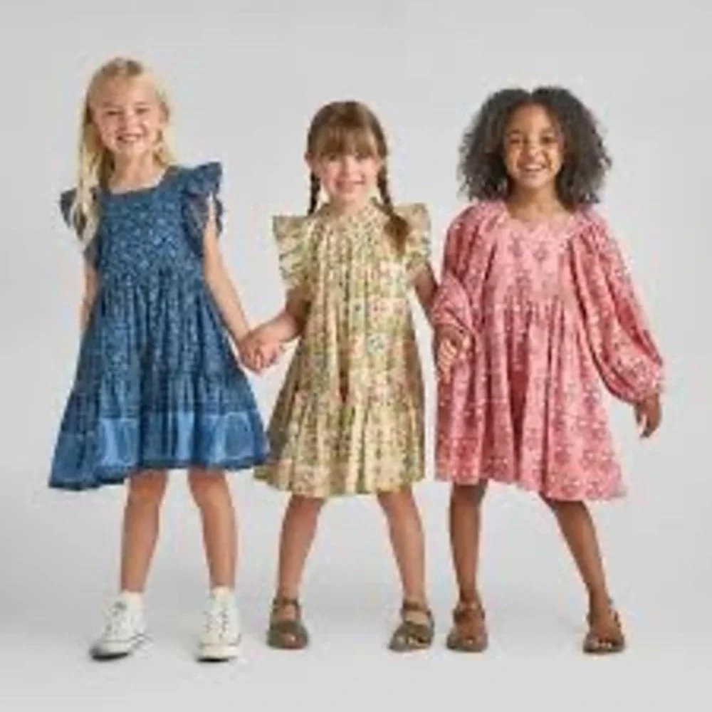 Pink Chicken Harper Dress Leafy Floral Size 6Y New With Tags